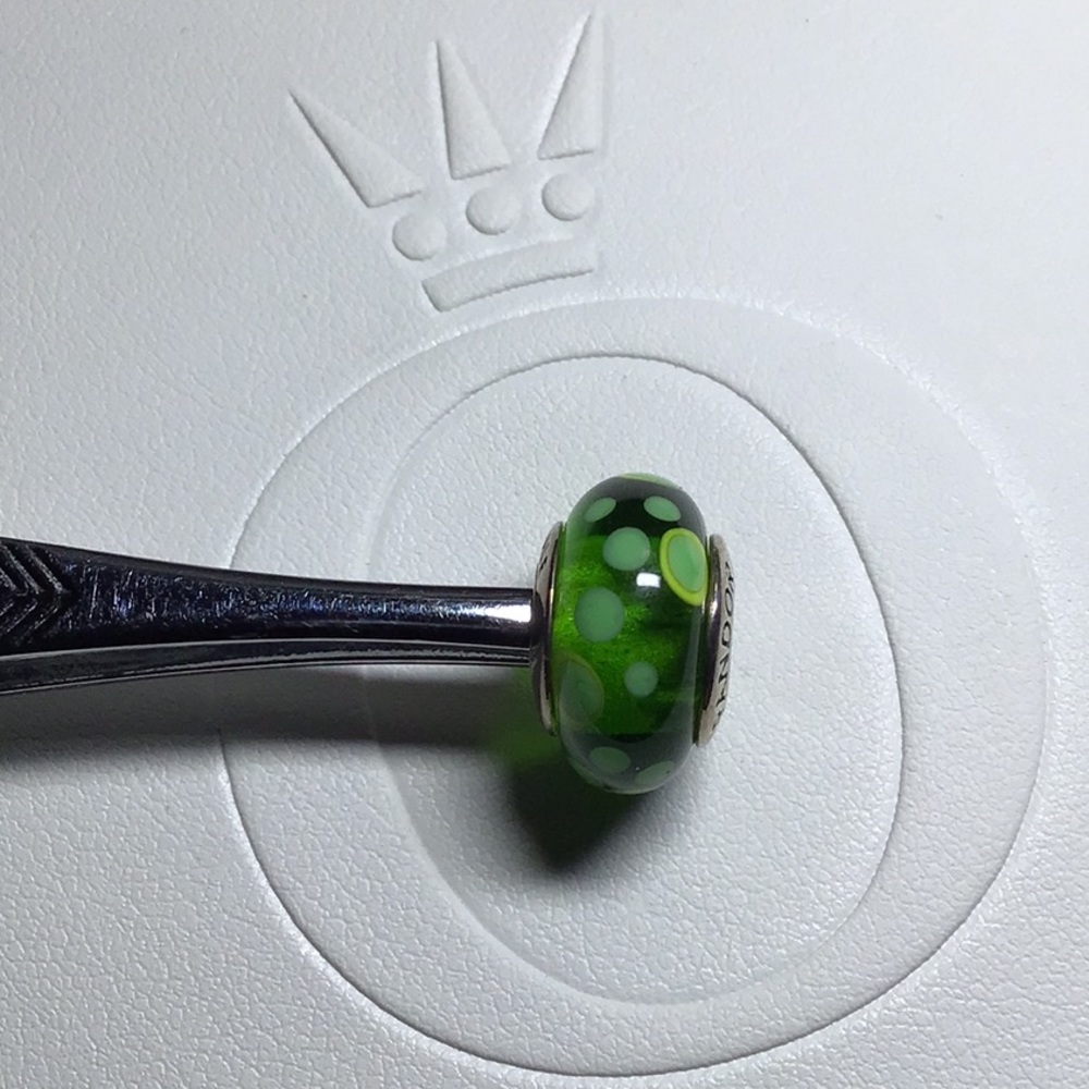 Pandora Green Bubbles Murano Charm